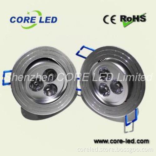 CE/ROHS High power 3*1W led ceiling light